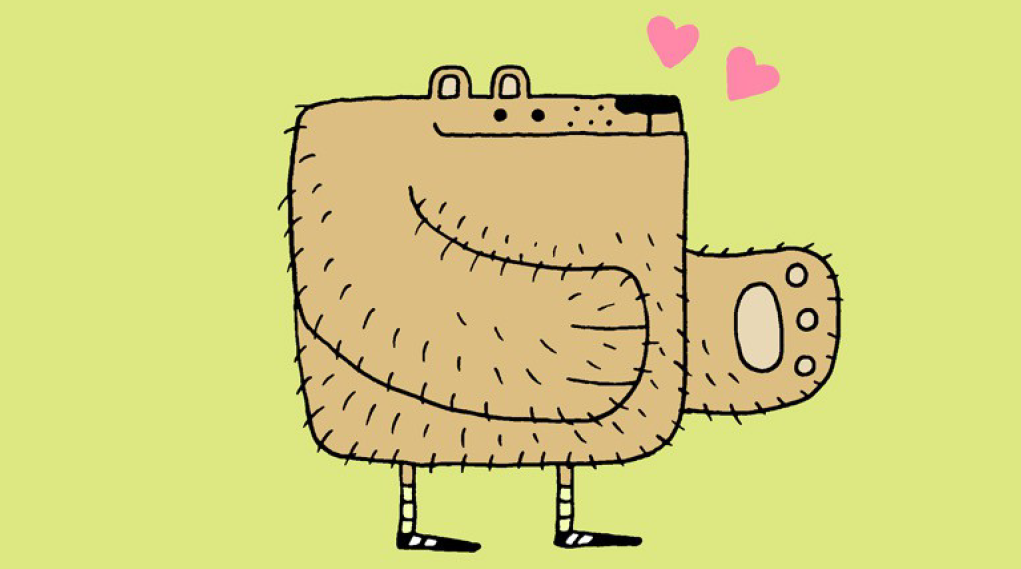 Bear gives great hugs. Original illustration by Tom Chitty from My Little Dream Team personalised picture book.